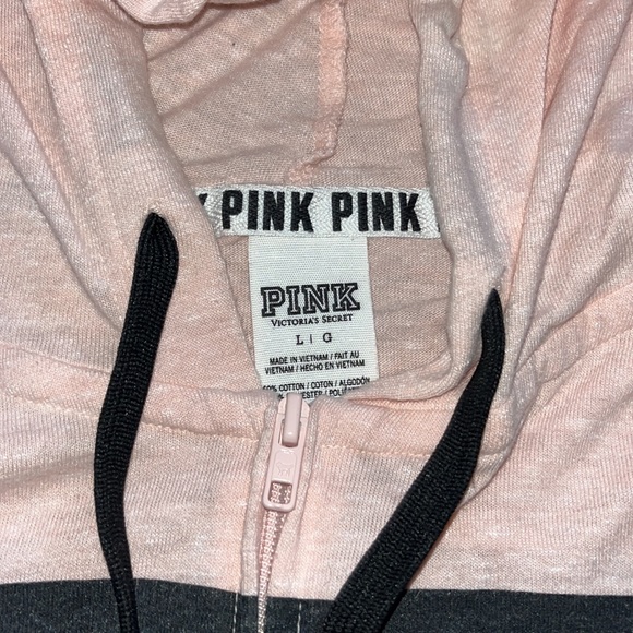 VS Pink - lightweight pink Zipup- size Large - Picture 3 of 3